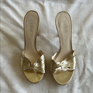 Guess Gold Heels Elegant Design